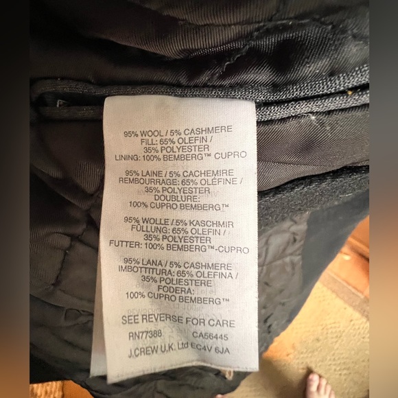 J Crew Men’s Black 40R Ludlow Thinsulate Peacoat - Picture 5 of 7